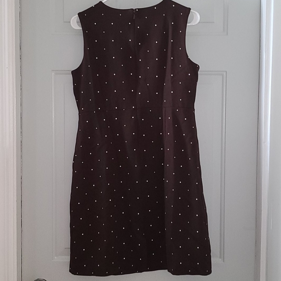 Lands' End brown polka dot dress, size 10 - Picture 5 of 6